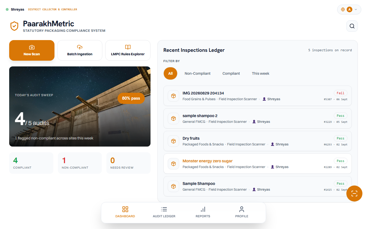 PaarakhMetric Desktop Dashboard